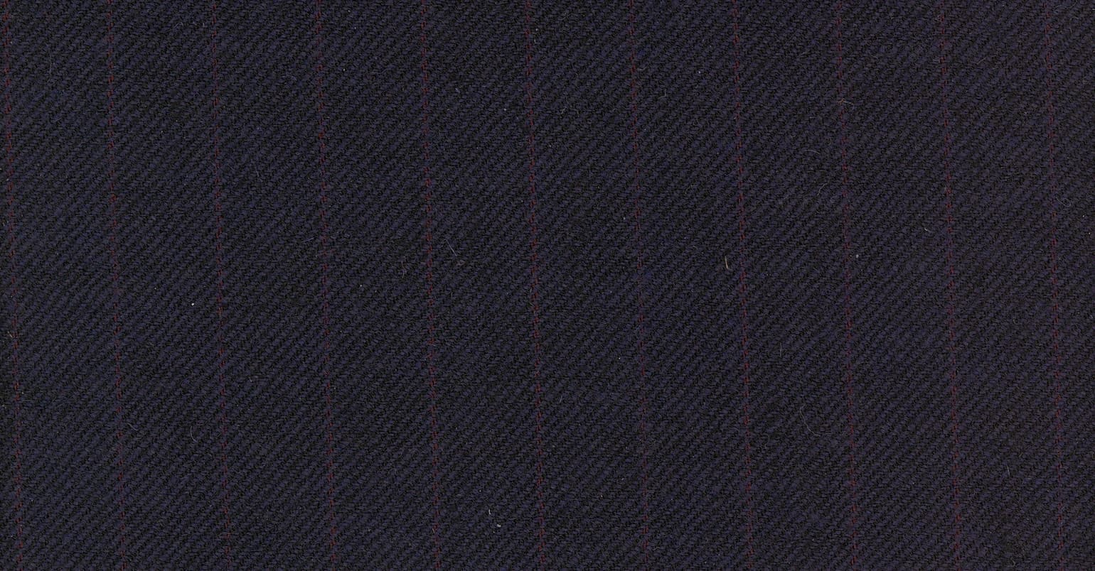 Tejido de vicuña Azul noche raya roja, referencia 901203