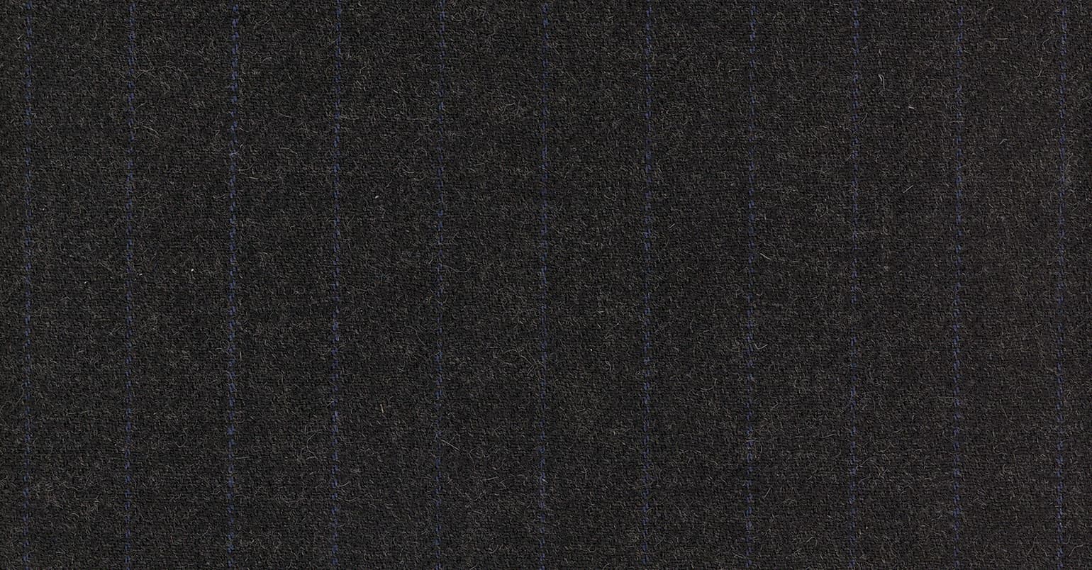 Tejido de vicuña Antracita raya azul, referencia 901202