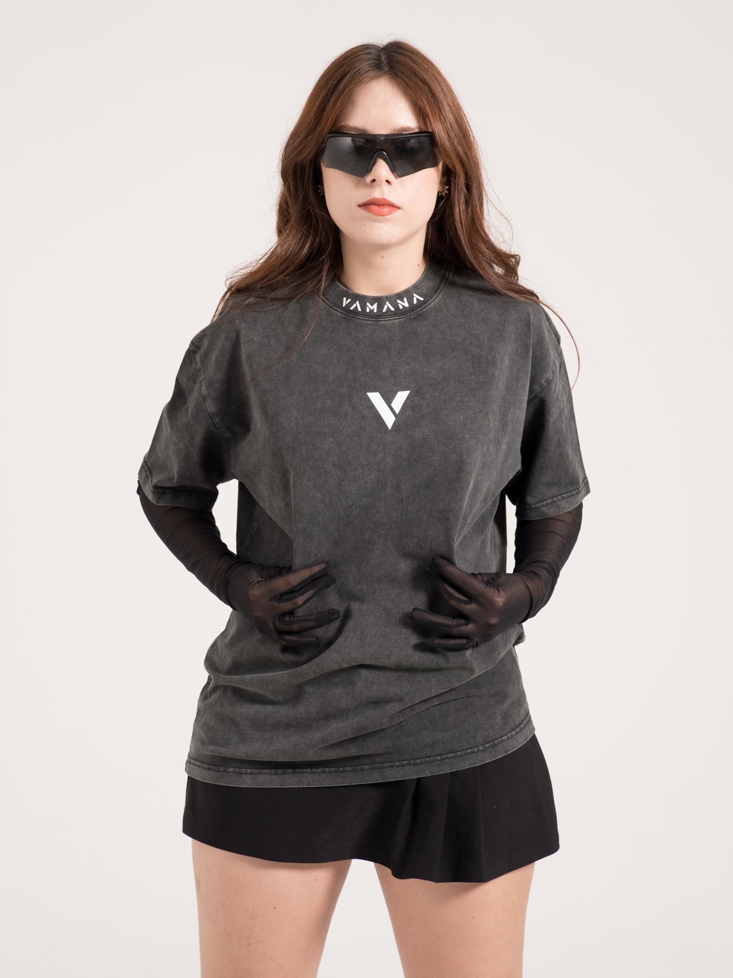 Playera Oversize de Mujer Deslavada