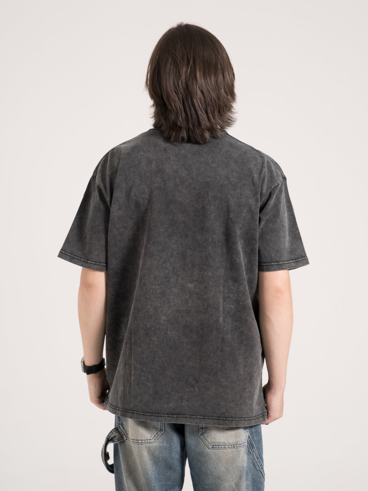 Playera Oversize de Hombre Deslavada