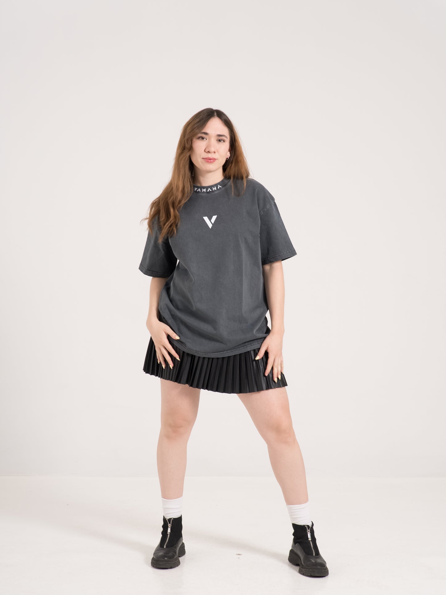 Playera Oversize de Mujer Deslavada