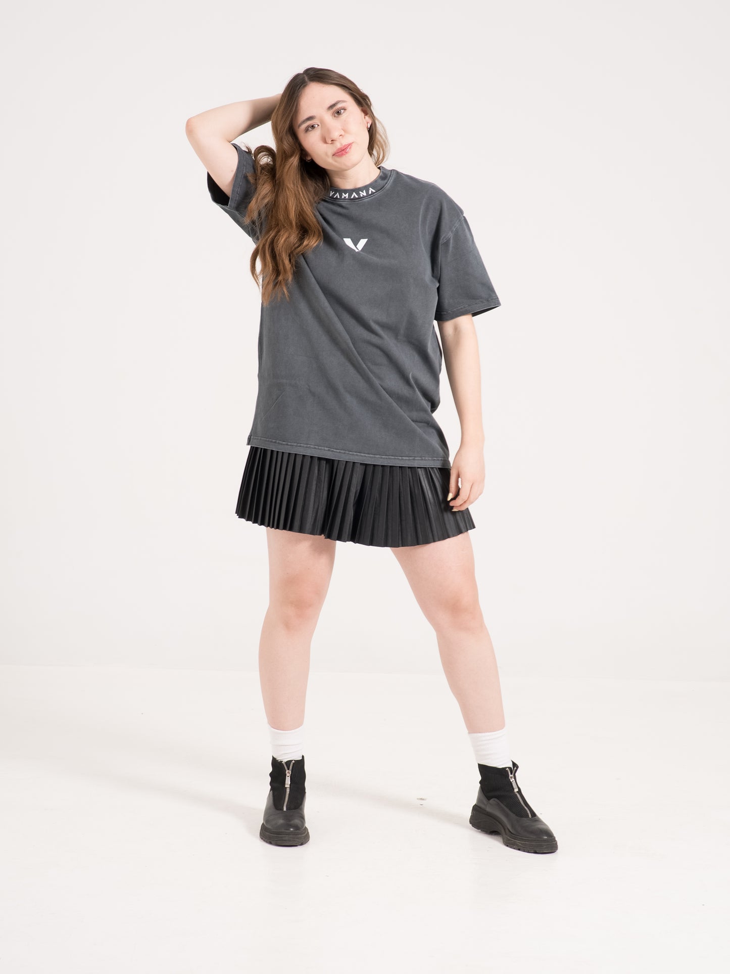 Playera Oversize de Mujer Deslavada